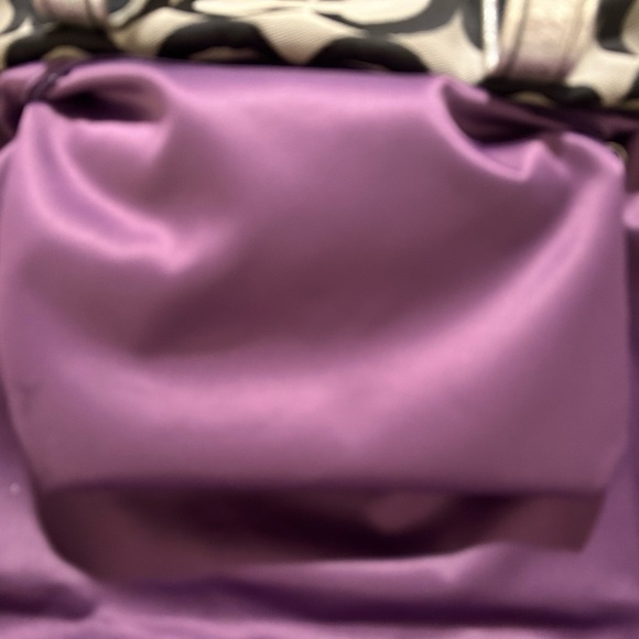 COACH Poppy Black Silver Gray Signature Canvas Large Tote - Picture 10 of 15